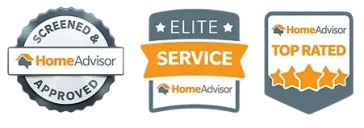 HomeAdvisor Screened & Approved, Elite Service, and Top Rated