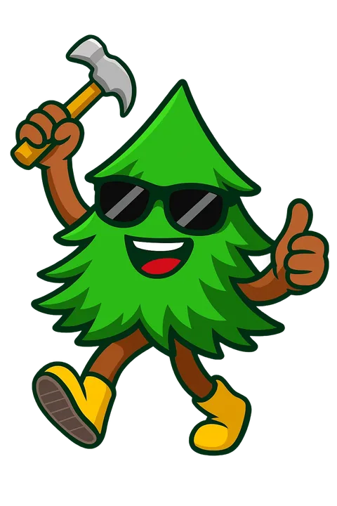 Tall Pines Roofing mascot